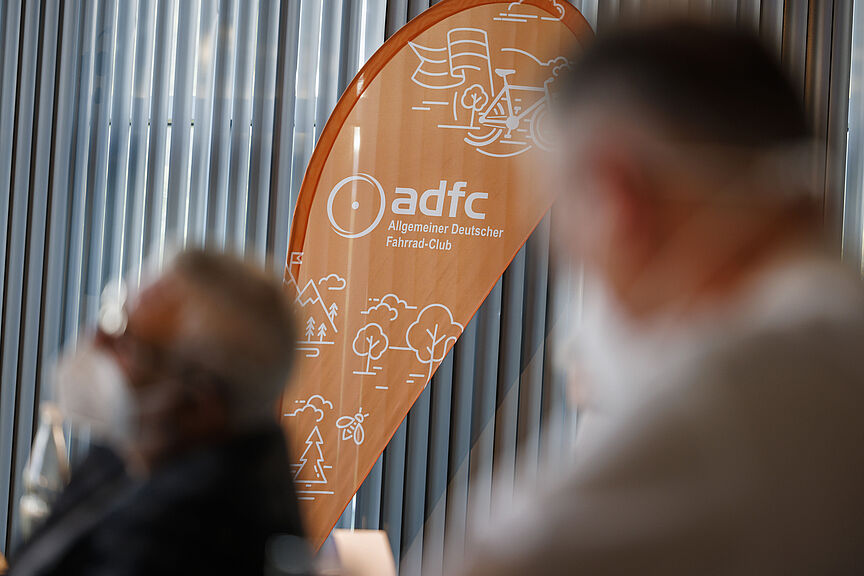 Beachflag bei ADFC Veranstaltung Beachflag bei ADFC Veranstaltung